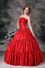 Strapless Wine Red Royal Household Dress Princess Wear