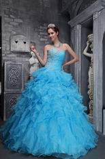 Sweet heart Styles Aqua Quinceanera Dress Like A Princess