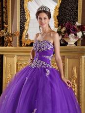 Appliqued Top Designer Floor Length Ball Dress To Quinceanera