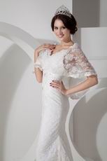 New Style Spaghetti Straps Lace Wedding Dress And Jacket