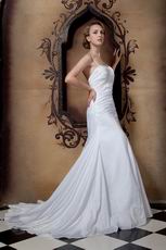 Spaghetti Straps Princess Ivoty Taffeta Custom Wedding Dress