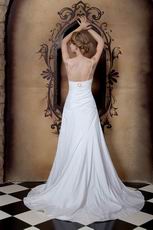 Spaghetti Straps Princess Ivoty Taffeta Custom Wedding Dress