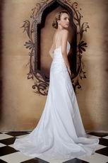 Spaghetti Straps Princess Ivoty Taffeta Custom Wedding Dress