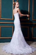 Discount Strapless Applique Dropped Mermaid Sweep Bridal Dress