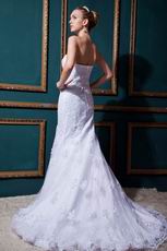 Discount Strapless Applique Dropped Mermaid Sweep Bridal Dress