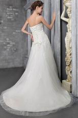 Sweetheart Empire Waist Tulle Appliques Romantic Bridal Dress