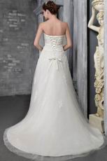 Sweetheart Empire Waist Tulle Appliques Romantic Bridal Dress