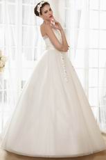 Noble Beaded Bodice With Appliques A-line Wedding Gown Cheap