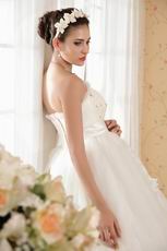 Noble Beaded Bodice With Appliques A-line Wedding Gown Cheap