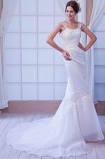 Straps Appliques Bodice Mermaid Skirt Bridal Gowns 2014