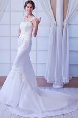 Straps Appliques Bodice Mermaid Skirt Bridal Gowns 2014