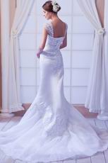 Straps Appliques Bodice Mermaid Skirt Bridal Gowns 2014