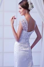 Straps Appliques Bodice Mermaid Skirt Bridal Gowns 2014