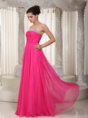 Hot Pink Designer One Shoulder Sexy Evening Dress Customized Night Club