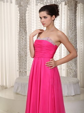 Hot Pink Designer One Shoulder Sexy Evening Dress Customized Night Club