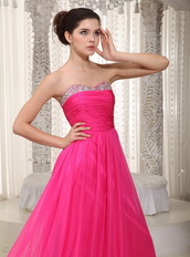 Hot Pink Designer One Shoulder Sexy Evening Dress Customized Night Club