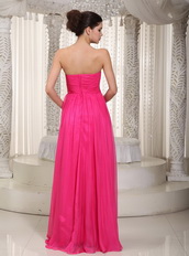 Hot Pink Designer One Shoulder Sexy Evening Dress Customized Night Club