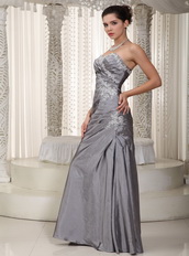 Gray Sweetheart Floor-length Prom Dress Taffeta Cheap Price Night Club