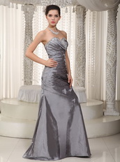 Gray Sweetheart Floor-length Prom Dress Taffeta Cheap Price Night Club