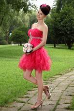 Cute Mini Organza Graduation Ceremony Dresses For Girl