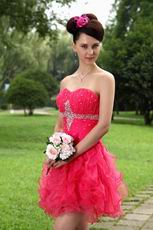 Cute Mini Organza Graduation Ceremony Dresses For Girl