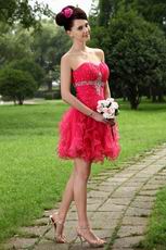 Cute Mini Organza Graduation Ceremony Dresses For Girl