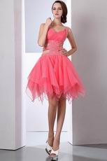 Sexy Exposed Waist Pink Custom Sweet Sixteen Dresses