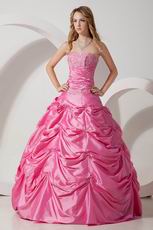 Classic Appliques Hot Pink Quinceanera Dress For Cheap