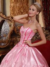 Pink Sweetheart Puffy Cascade Skirt Quinceanera Dress Oregon