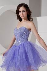 Sexy Lavender Organza Sweet 16 Girls Dress With Diamond