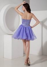 Sexy Lavender Organza Sweet 16 Girls Dress With Diamond