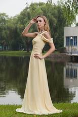 Yellow Empire One Shoulder Courtyard Prom Dress For 2014