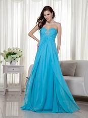 Sweetheart Aqua Blue Chiffon Boutiques with Prom Dresses