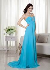 Sweetheart Aqua Blue Chiffon Boutiques with Prom Dresses