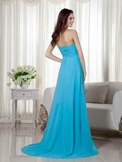 Sweetheart Aqua Blue Chiffon Boutiques with Prom Dresses