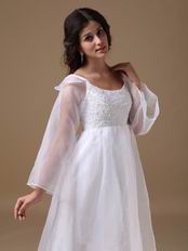 Long Sleeves Maternity Wedding Dress For Pregnant Wear