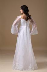 Long Sleeves Maternity Wedding Dress For Pregnant Wear