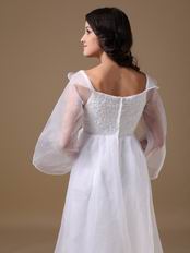 Long Sleeves Maternity Wedding Dress For Pregnant Wear