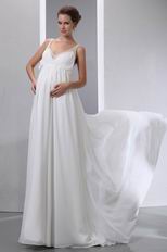 Designer Straps Ivory Maternity Wedding Dress For Discount