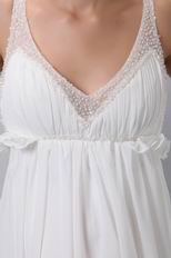 Designer Straps Ivory Maternity Wedding Dress For Discount