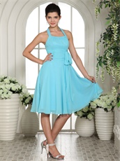 Lorman Aqua Blue Chiffon Dama Group Dress Under 70