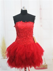 2019 Scarlet A-line Skirt Short Prom Dresses Near Me