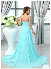 Aqua Blue Chiffon Long Dress For Special Occasion Wear