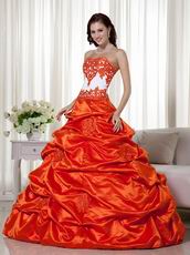 Orange Red Top Designer Quinceanera Dress For 16th Birthday Girl