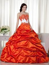 Orange Red Top Designer Quinceanera Dress For 16th Birthday Girl