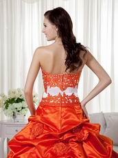 Orange Red Top Designer Quinceanera Dress For 16th Birthday Girl