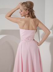 Sweetheart High-low Baby Pink Chiffon Skirt Prom Dress