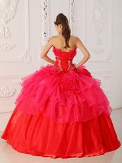 Low Price Strapless Hot Pink Ball Gown Quinceanera Dress