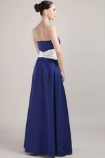 Dark Blue Strapless Mother of the Bride Dress With Shawl