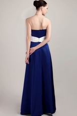 Dark Blue Strapless Mother of the Bride Dress With Shawl